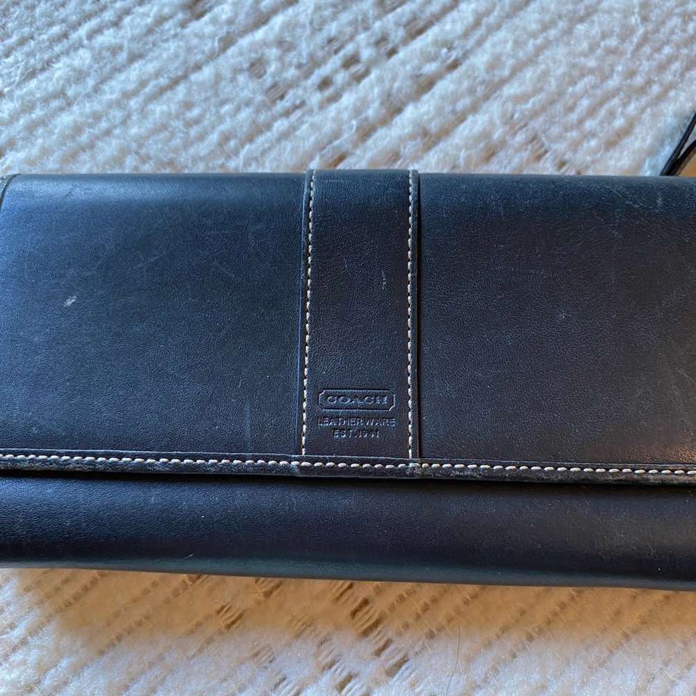 Black leather Coach wallet